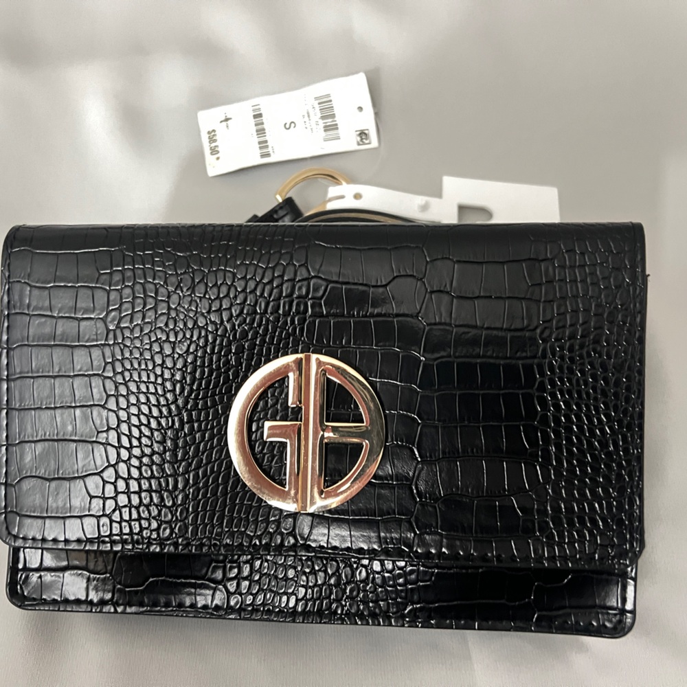 Giani Bernini Women's Croc-Embossed Logo Belt Bag SMALL